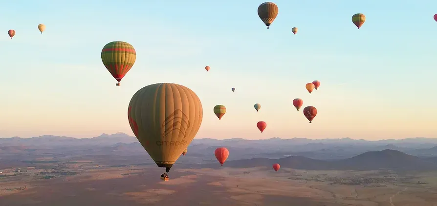 Hot air balloons sky